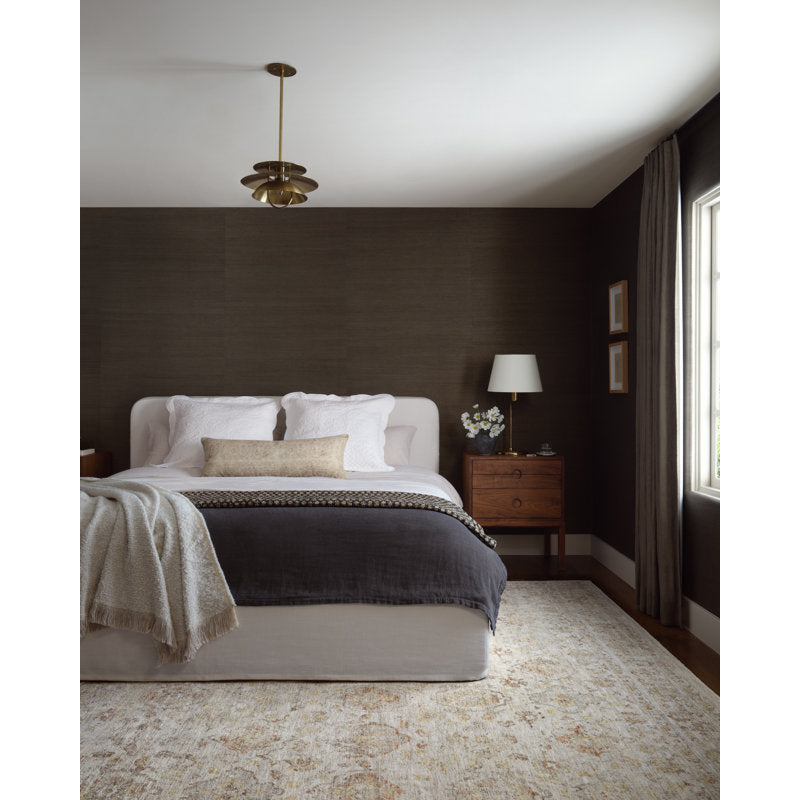 Amber Lewis x Loloi Honora Tapis beige/épice 5'3" x 7'9"