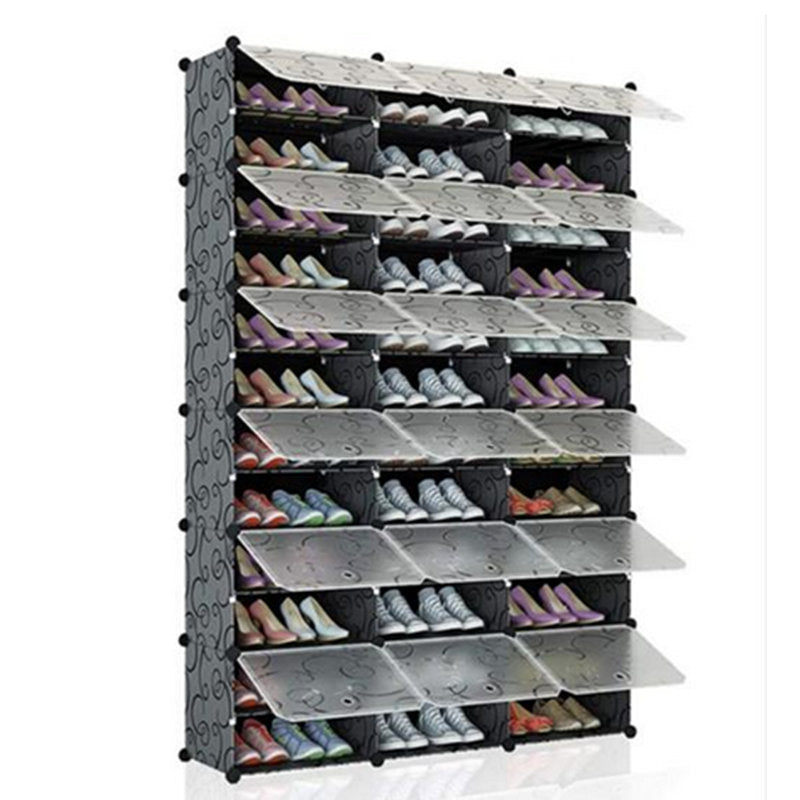 Armoire à chaussures empilable pour 72 paires