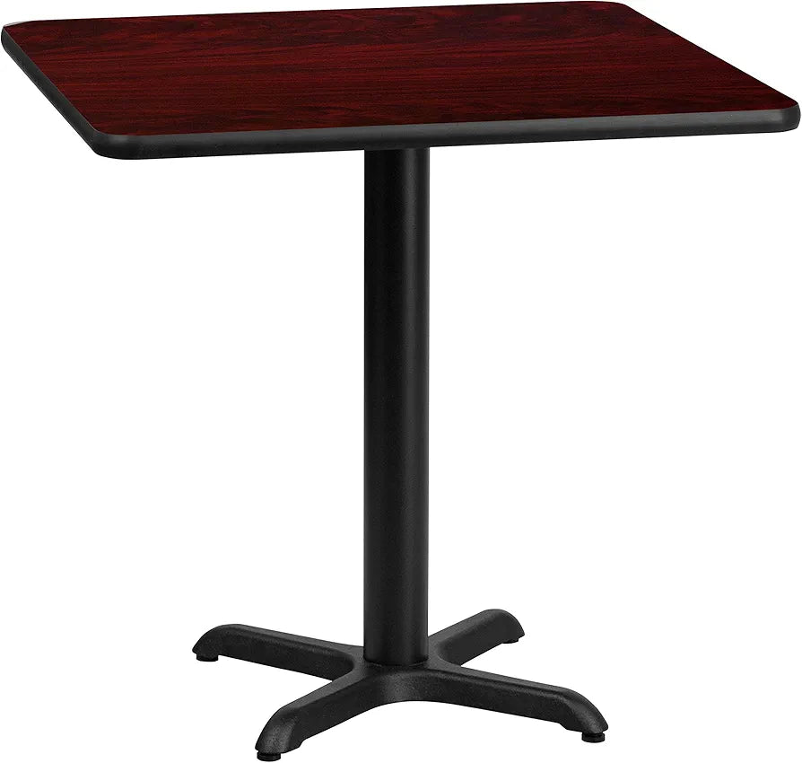 Table Top with Reversible Laminate Top 24x30 Black and Red. Table Base Not Included