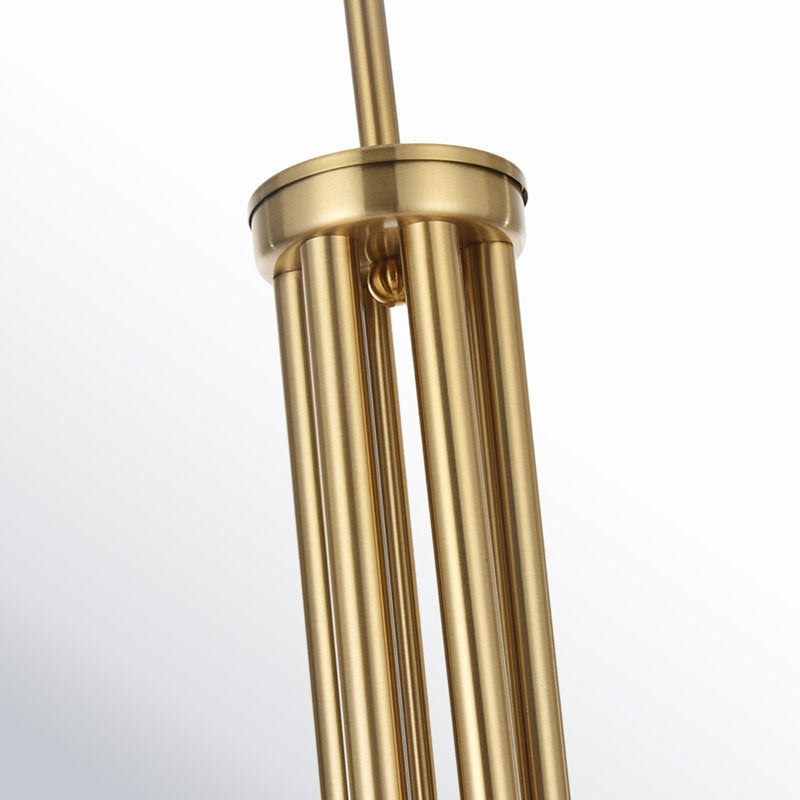 Lustre classique traditionnel doré Catalena à 6 lumières, intensité variable