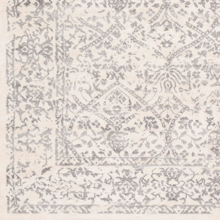 DeSoto Oriental Grey/Ivory Area Rug 6.7" x 9"