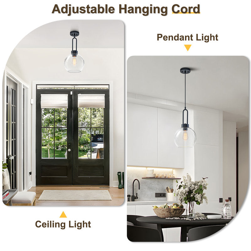Pendentif simple noir mat