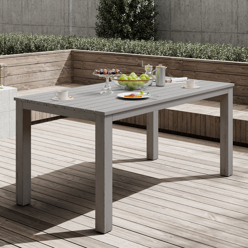 Tables de salle à manger d'extérieur en aluminium Calliana (gris)