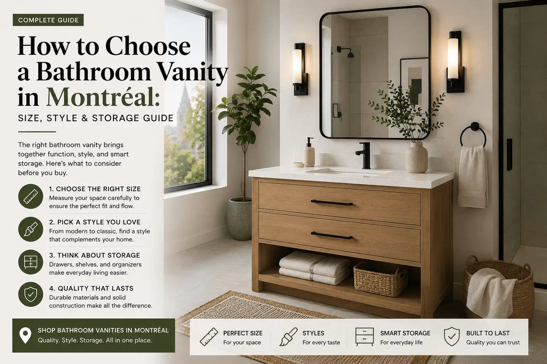 How to Choose a Bathroom Vanity in Montréal: Size, Style & Storage Guide