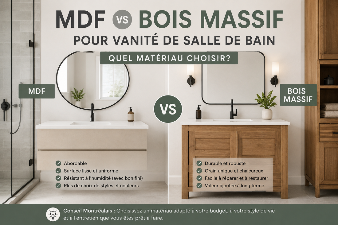MDF Vs Bois Massif Pour Vanité De Salle De Bain — Que Choisir