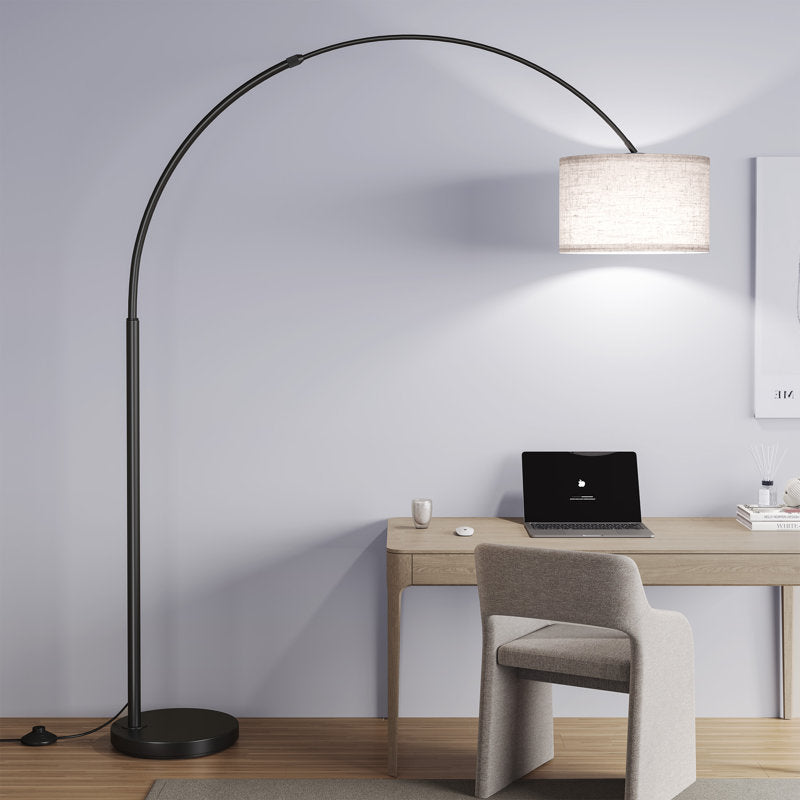 Grand lampadaire arqué extensible de 82 po