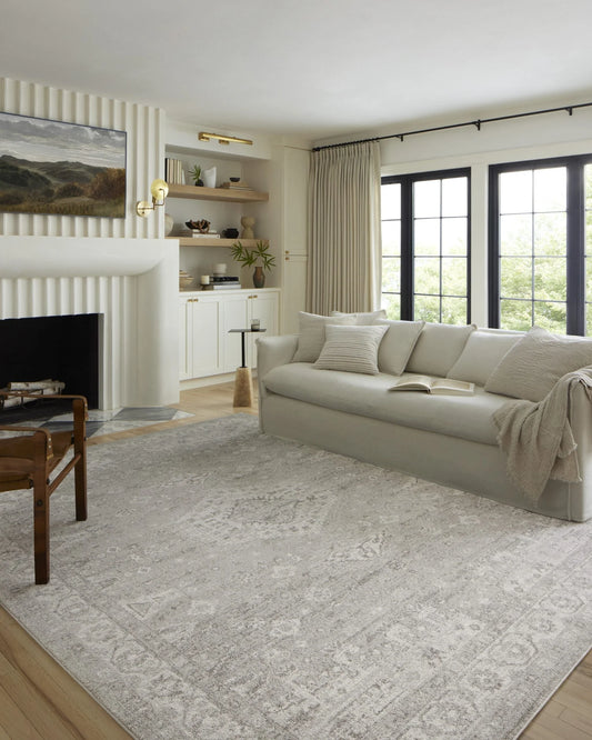 Loloi Rugs Odette Silver / Ivory 9'2" x 13'