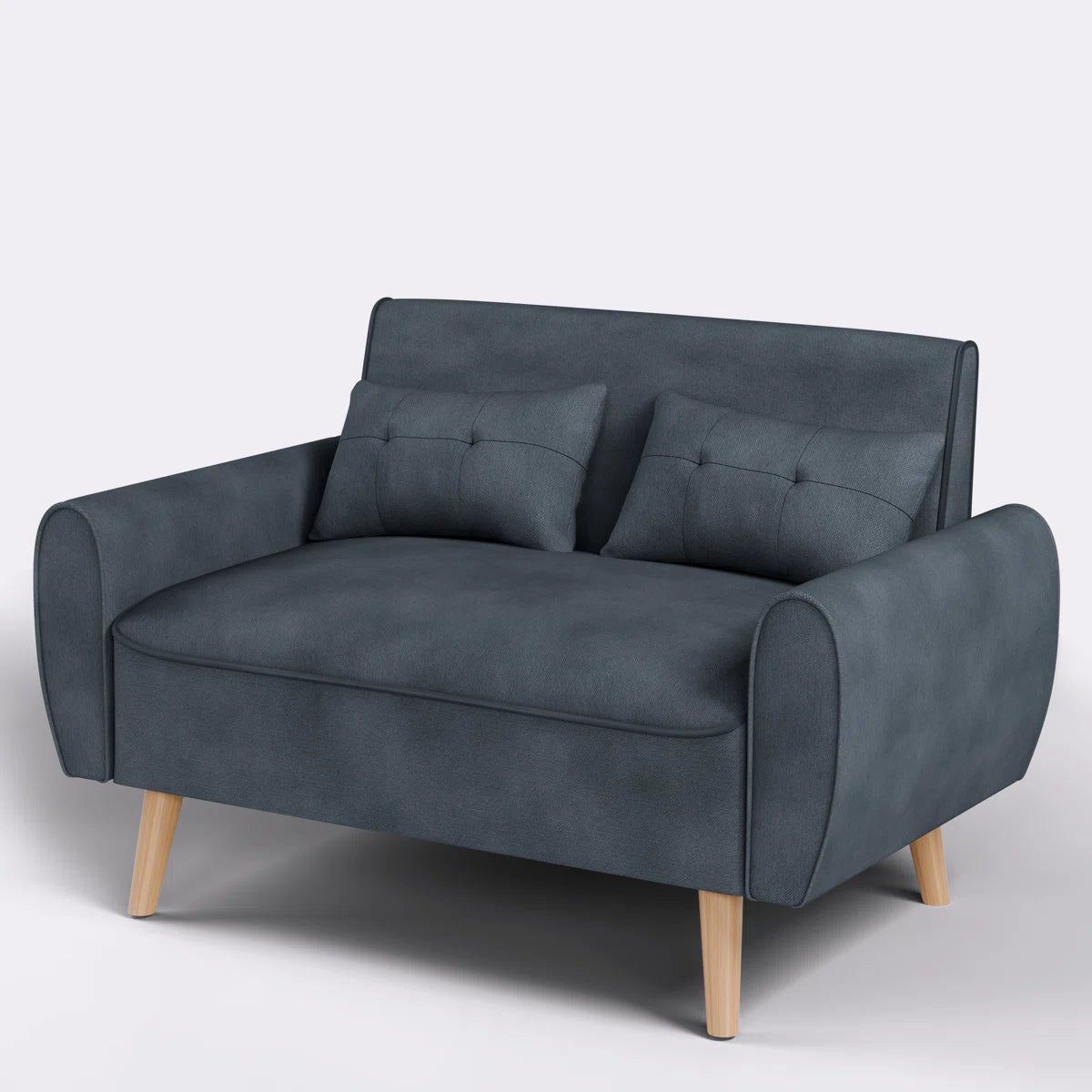 Canapé deux places Arlander 47,5" à accoudoirs roulés (noir) anthracite 