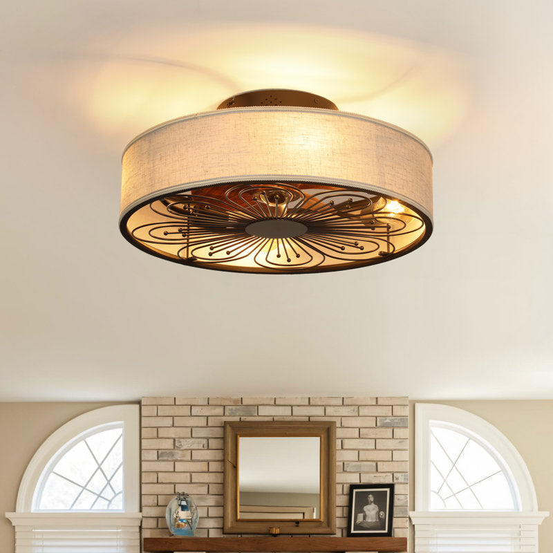 Ceiling light fixture in a room with windows and a mirror.