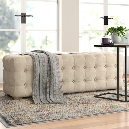 Linen Upholstered Bench