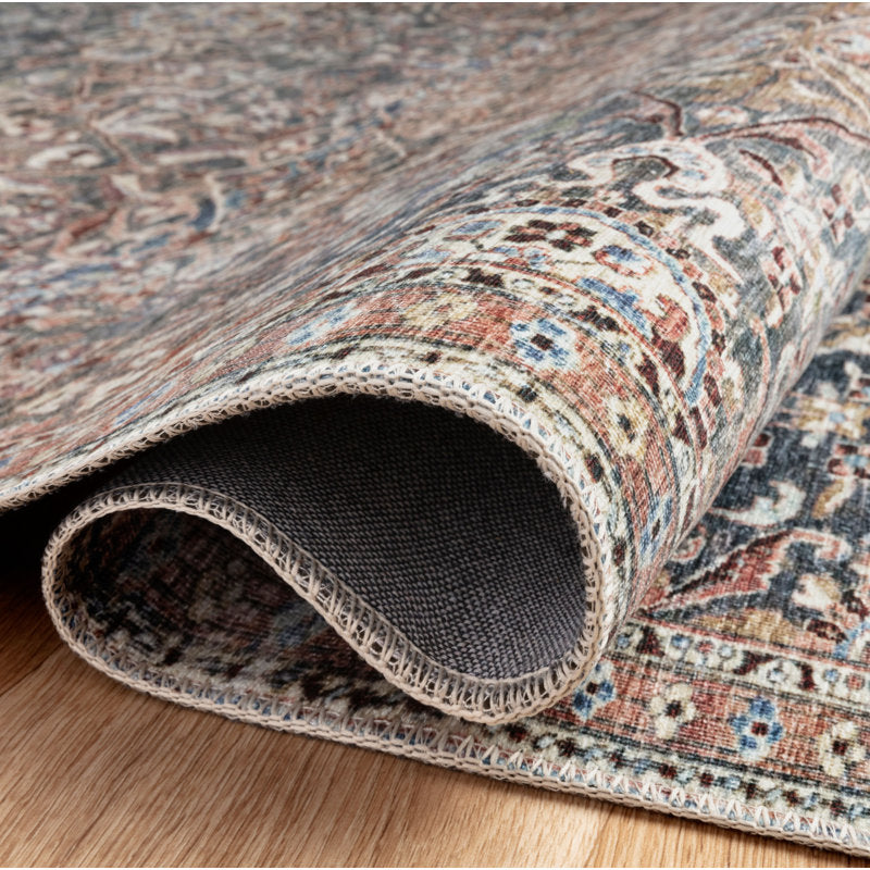 Chris Loves Julia x Loloi Jules Oriental Denim/Spice Area Rug 8'6"x 11'6"

