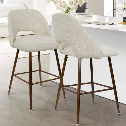 Tabouret de bar rembourré H 66 cm Berneta LOT DE 4