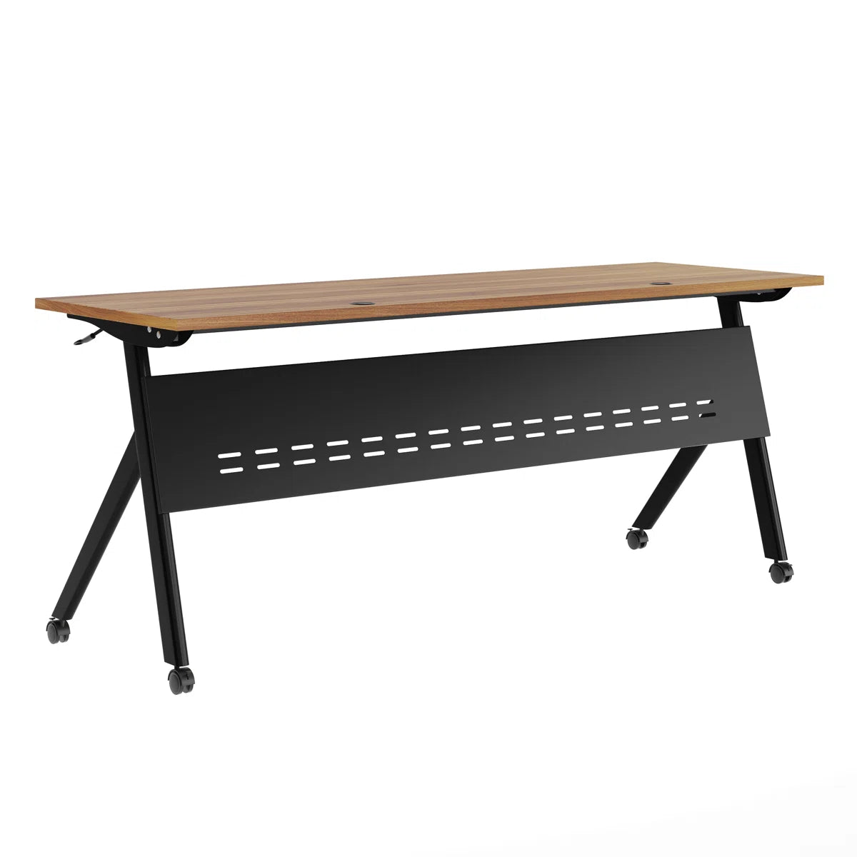 Table de formation commerciale empilable et rabattable avec cadre en acier et pieds en Y 