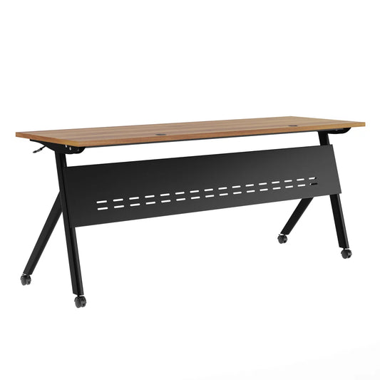 Table de formation commerciale empilable et rabattable avec cadre en acier et pieds en Y 