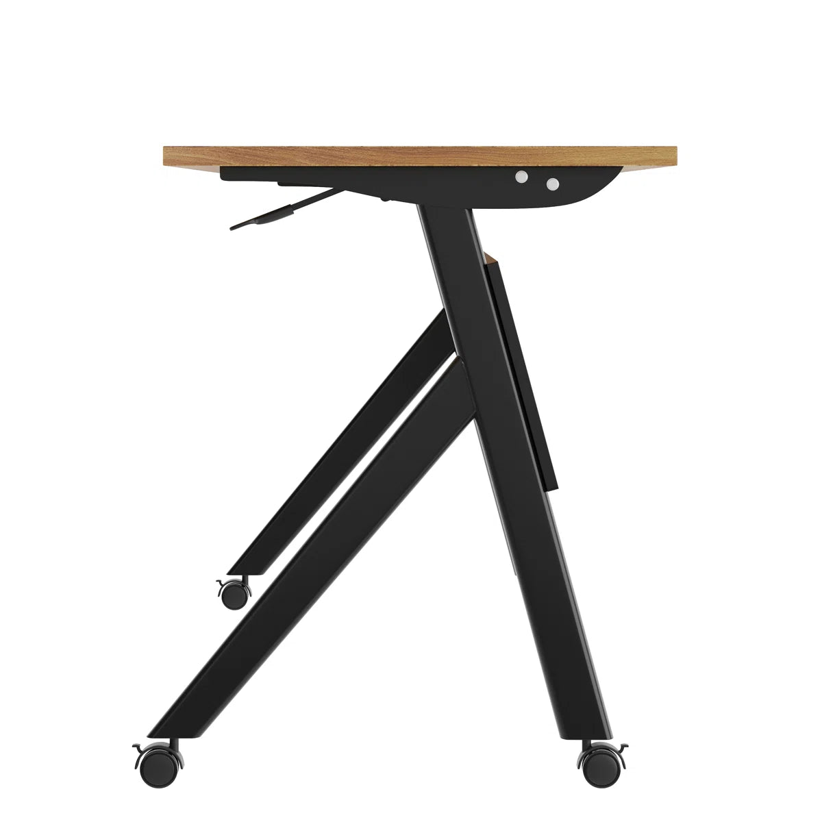 Table de formation commerciale empilable et rabattable avec cadre en acier et pieds en Y 
