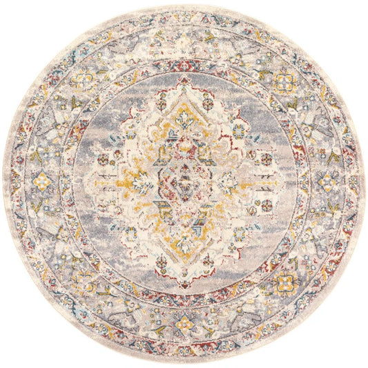 Tapis rond Flatiron Oriental Gris 2 m