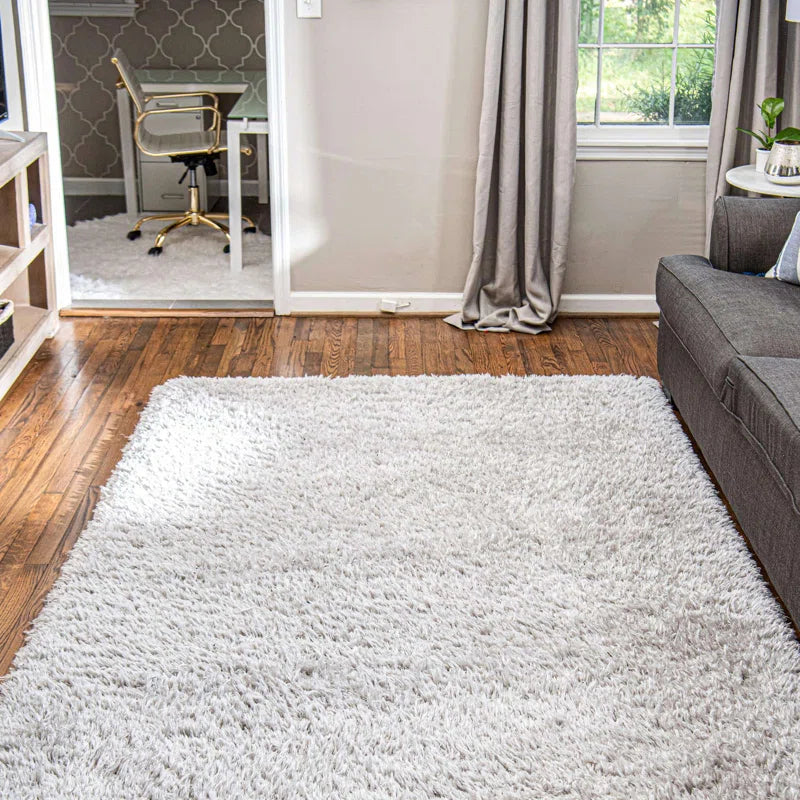 Tapis Carolyon Shag gris/blanc 8x10 