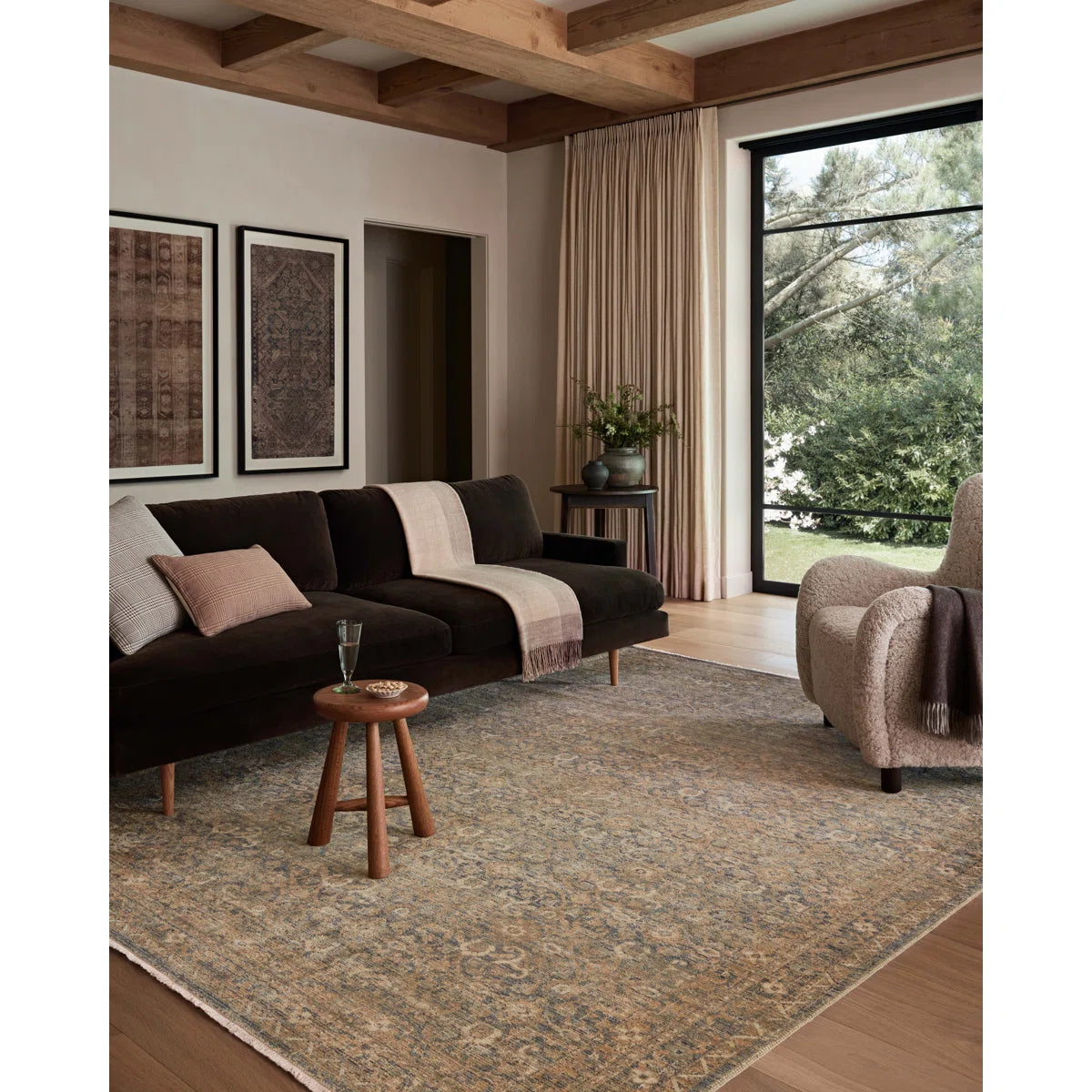 Tapis Amber Lewis x Loloi Molly Denim / Or 3,50 m x 4,70 m
