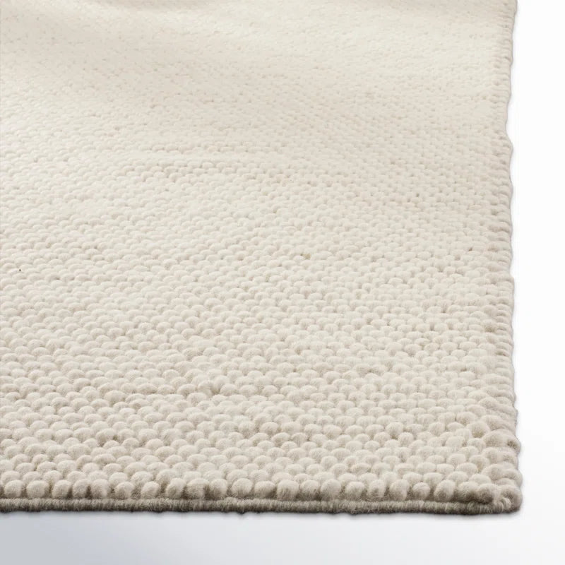Handmade ivory carpet ELLE 5x8 oval