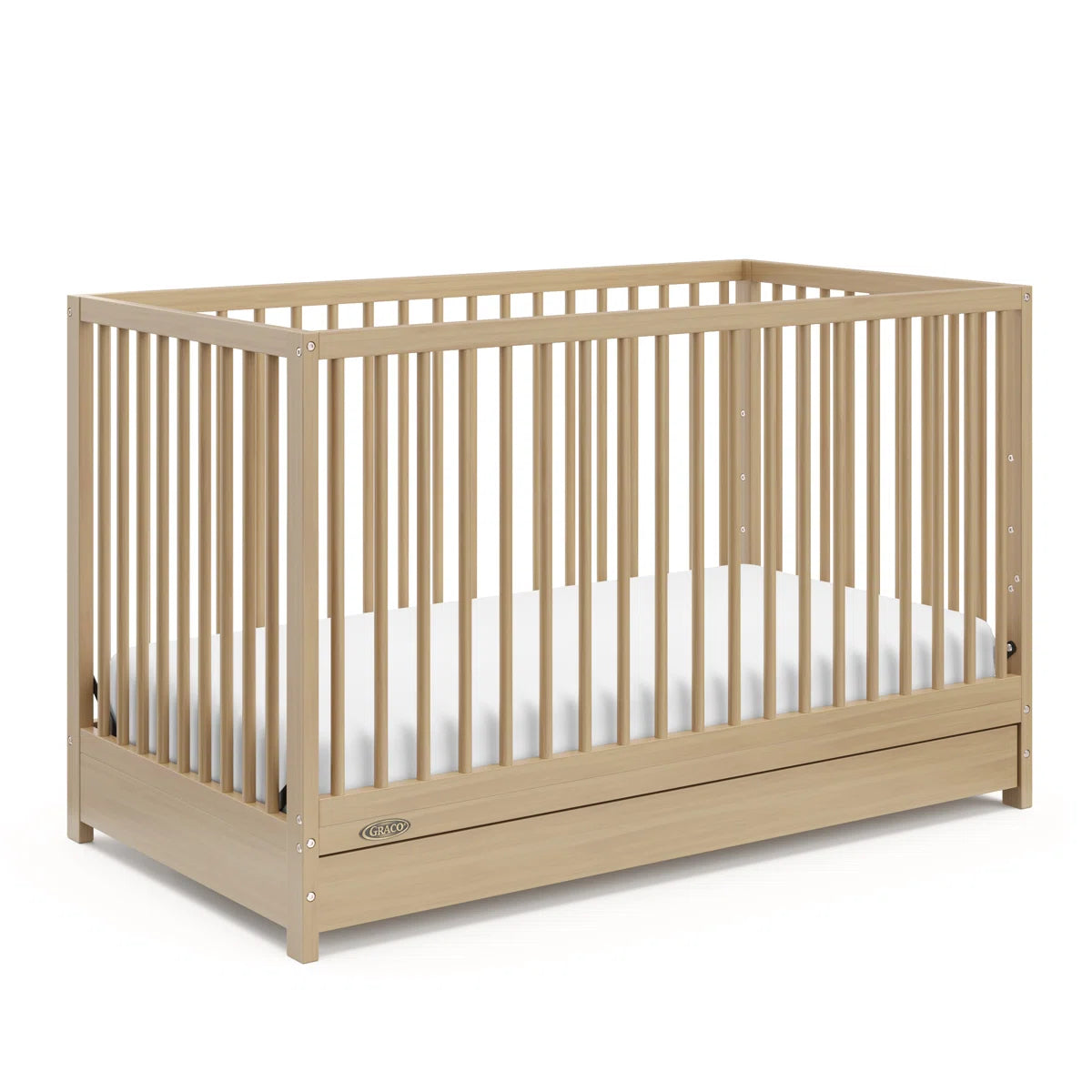 Lit bébé convertible 5 en 1 Santorini couleur bois beige