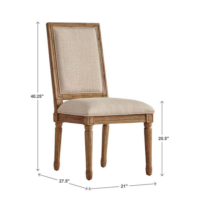 Libretto Linen Solid Wood Side Chair
