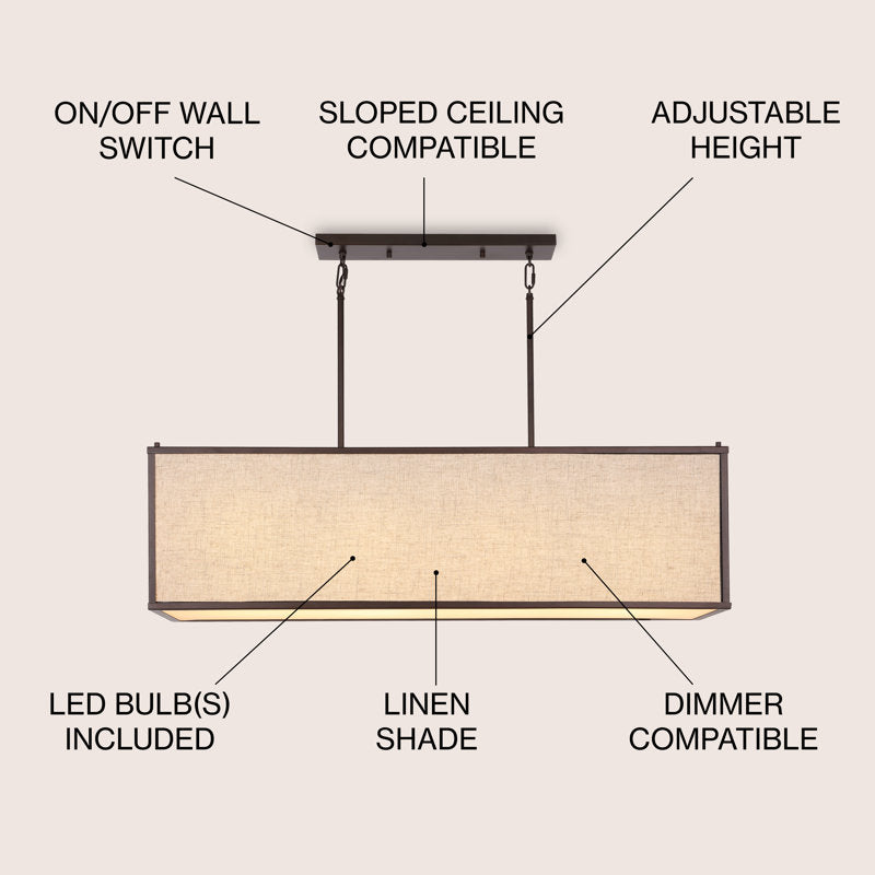 Suspension Amberson 4 - Carrée/Rectangle 