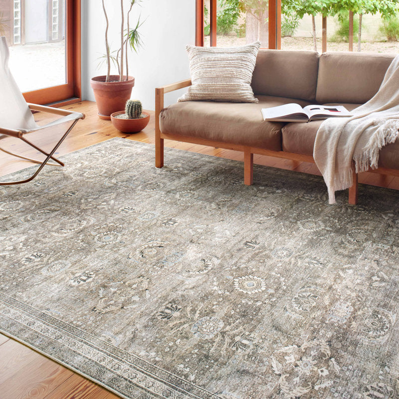 Sim Oriental Antique/Moss Area Rug LAY 7'6" x 9'6"