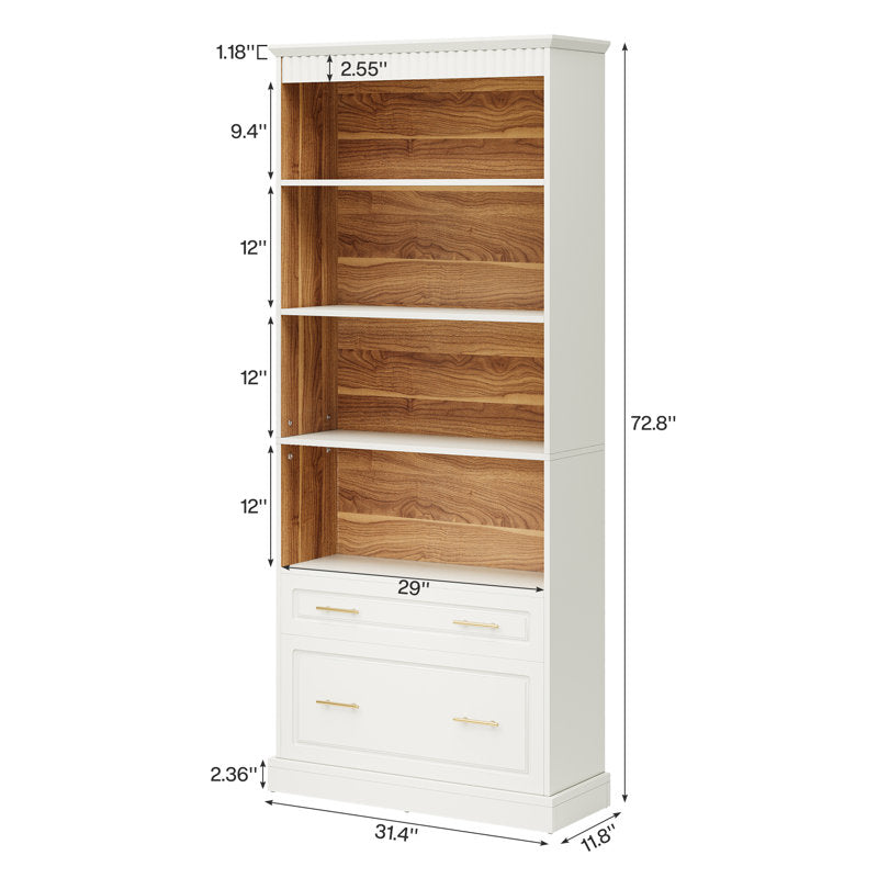 Bookcase With Filing Drawers