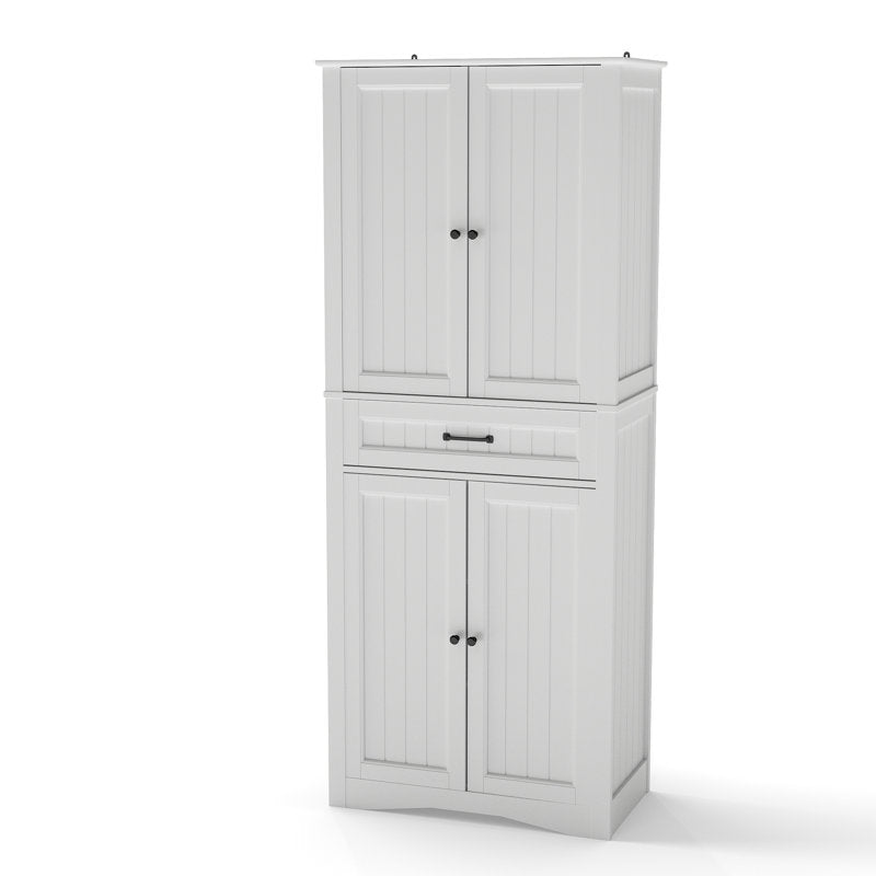 Garde-manger de cuisine moderne Orys 70,8 po, couleur blanche