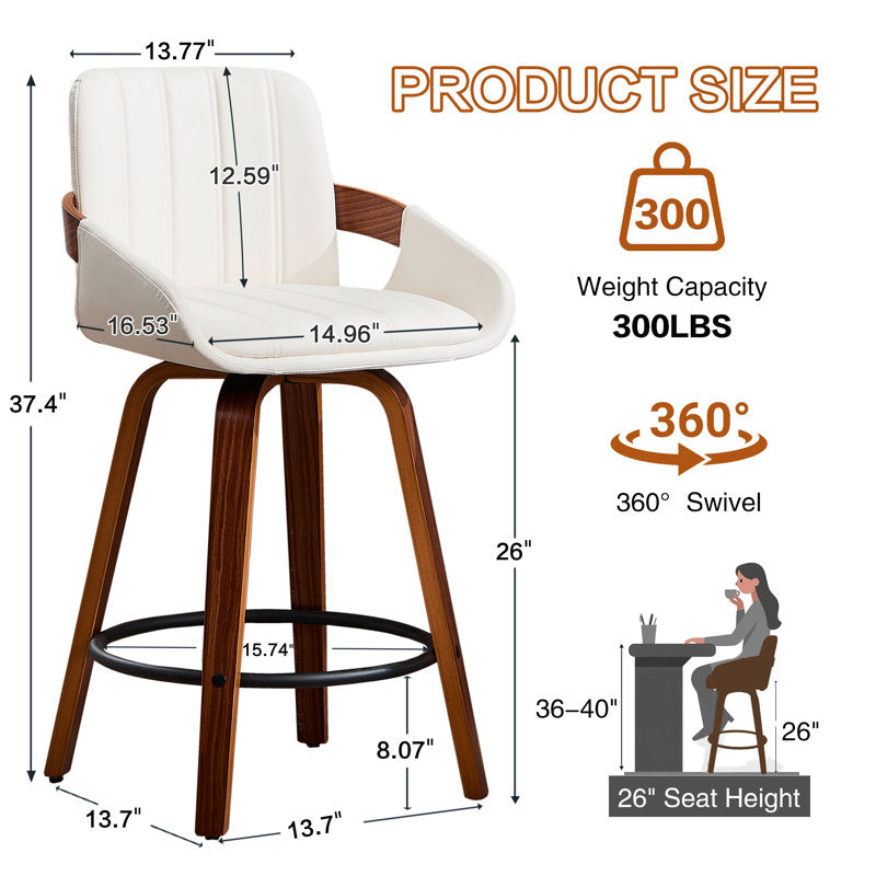 Swivel bar and counter stool (Set of 2)