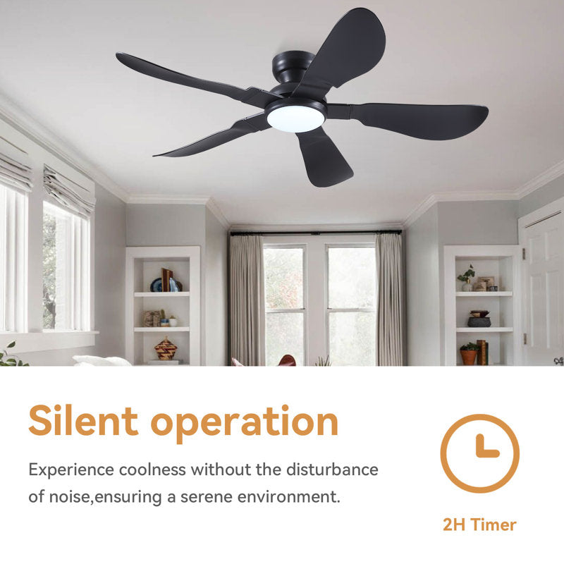 52-inch recessed ceiling fan with light and remote control