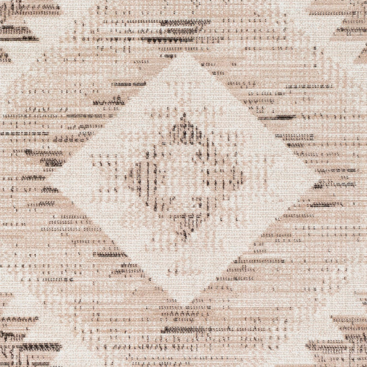 Tapis Hiller style sud-ouest vieilli beige/noir 18 cm x 3,10 m