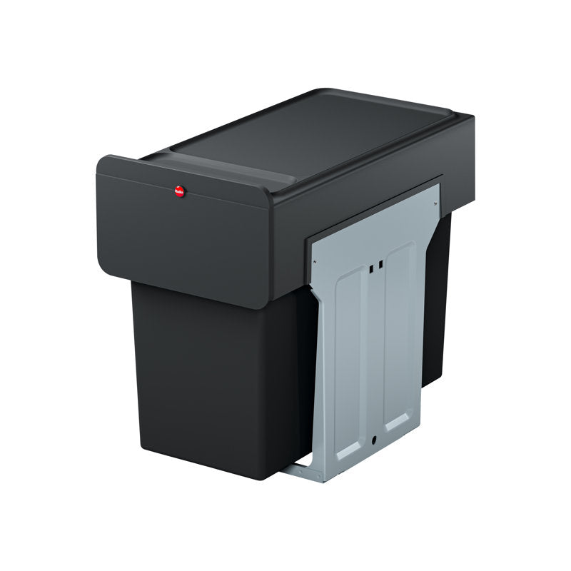 Poubelle de 7,4 gallons à plusieurs compartiments pour déchets et recyclage, couleur noire 
