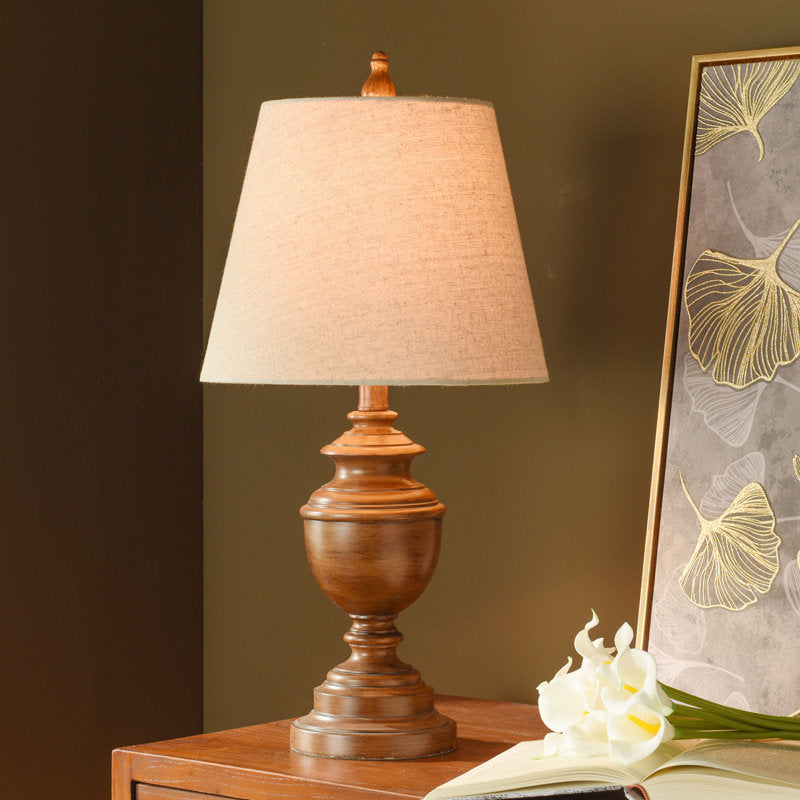 Lampe de table Gackle 25'' couleur chêne français