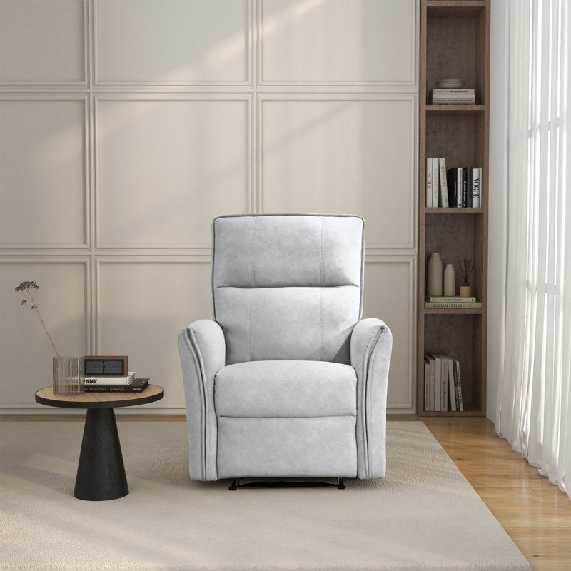 Fauteuil inclinable électrique Andee en tissu microfibre gris (assemblé)