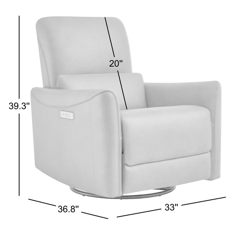 Sant Electric Swivel Recliner Chair in Genuine Leather