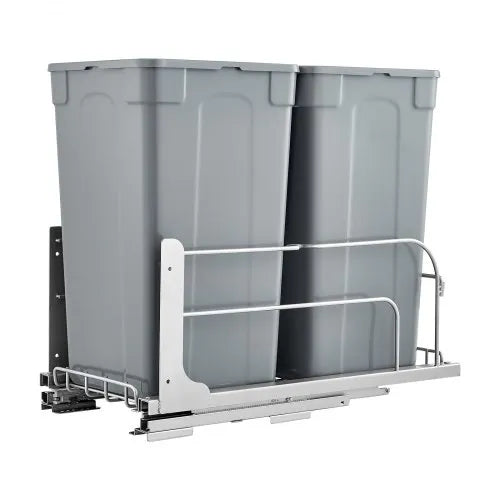 Poubelle de cuisine coulissante double de 27 QT x 2