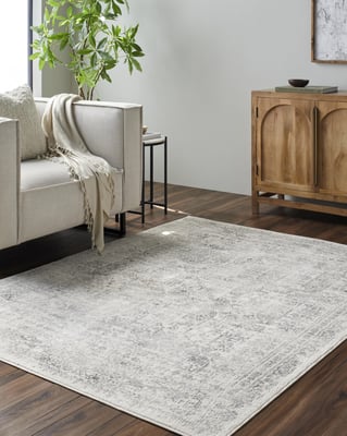 Roma ROM-2308 Beige/Grey Area Rug (6'7 x 9')