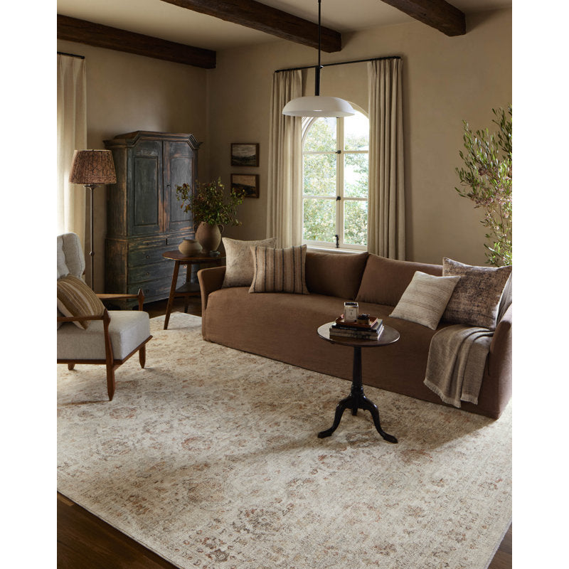 Amber Lewis x Loloi Honora Tapis beige/épice 5'3" x 7'9"