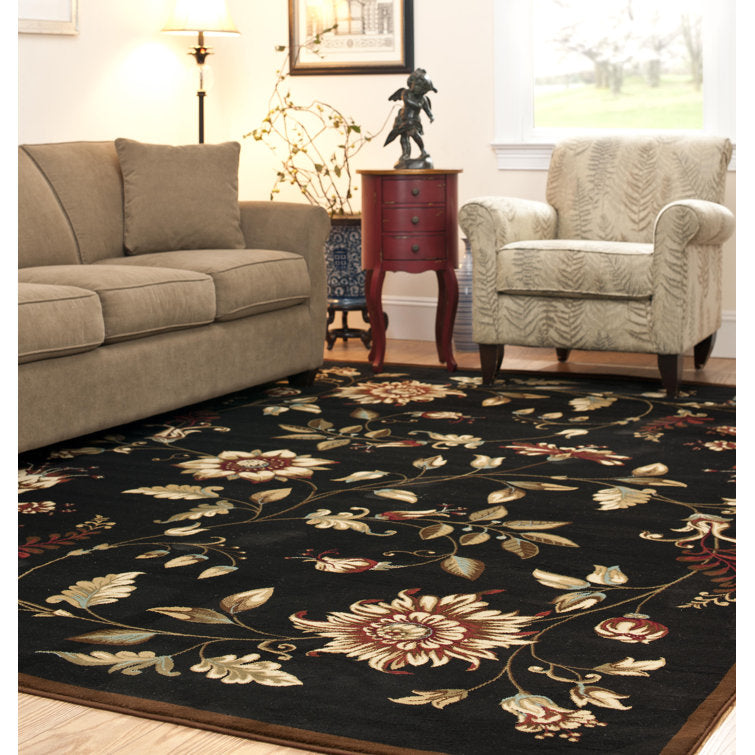Tapis Carolane noir 2,67 m x 3,66 m