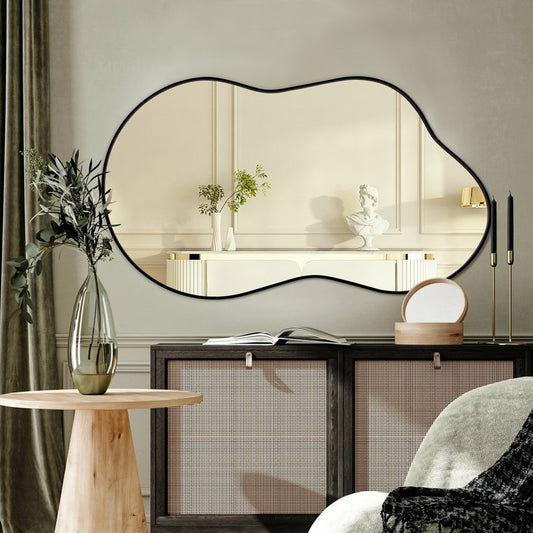 Agnete Irregular Metal Wall Mirror Asymmetrical Accent Mirror for Bathroom 26x46