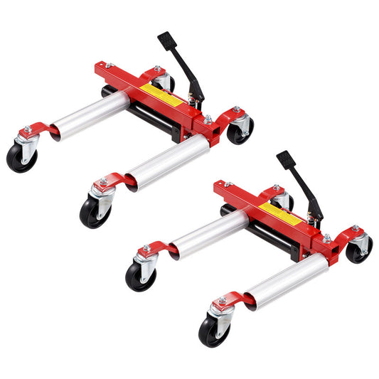 Wheeled dolly, 1500 lb maximum capacity, push dolly with 360° swivel wheels, heavy-duty hydraulic vehicle jack for car repair (Set of 2)