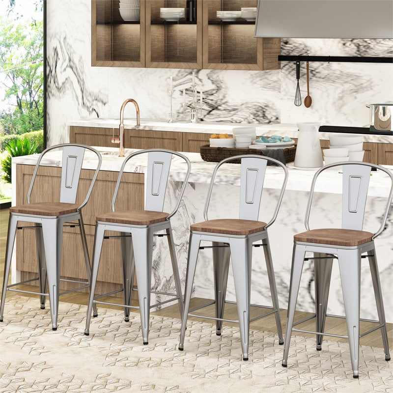 Tabouret de bar et de comptoir (hauteur d'assise de 61 cm)