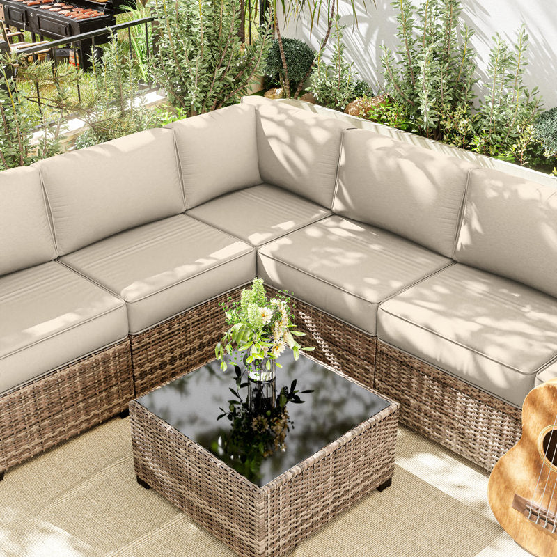 Housse de coussin pour ensemble de 14 pièces pour salon de jardin (housses uniquement)