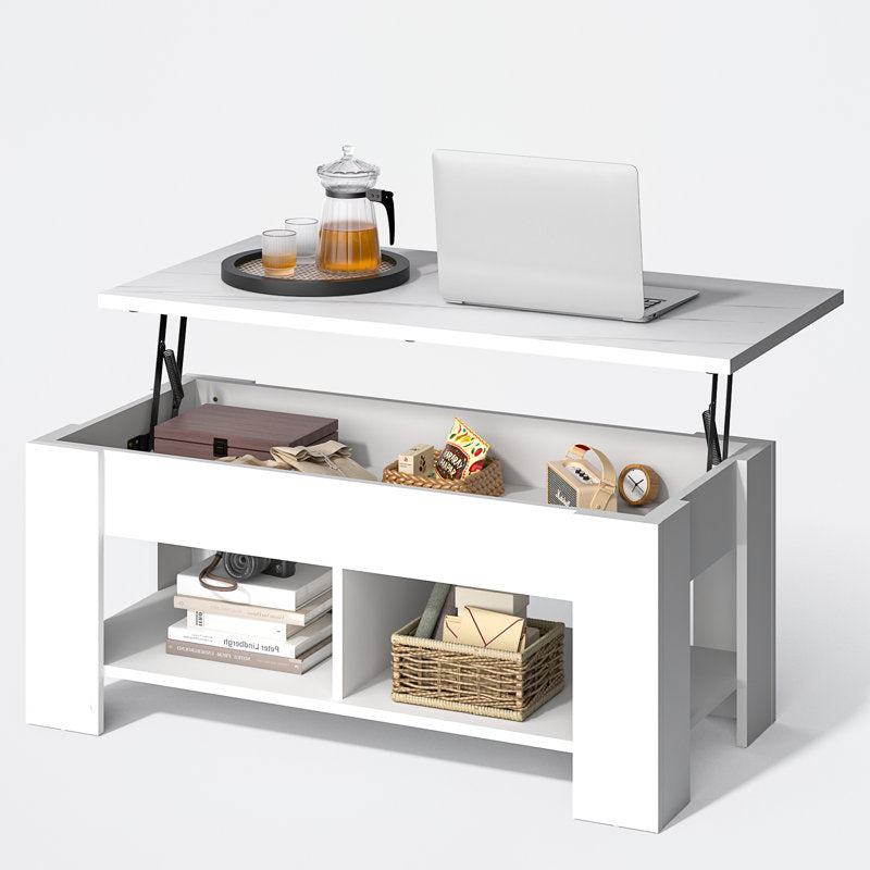 Table basse extensible Sparta avec plateau relevable et rangement