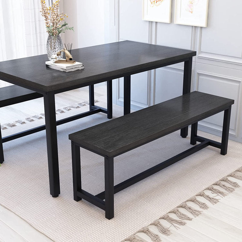 Ensemble de salle à manger Kaihlani pour 4 personnes (table de 119 cm de long) Noir