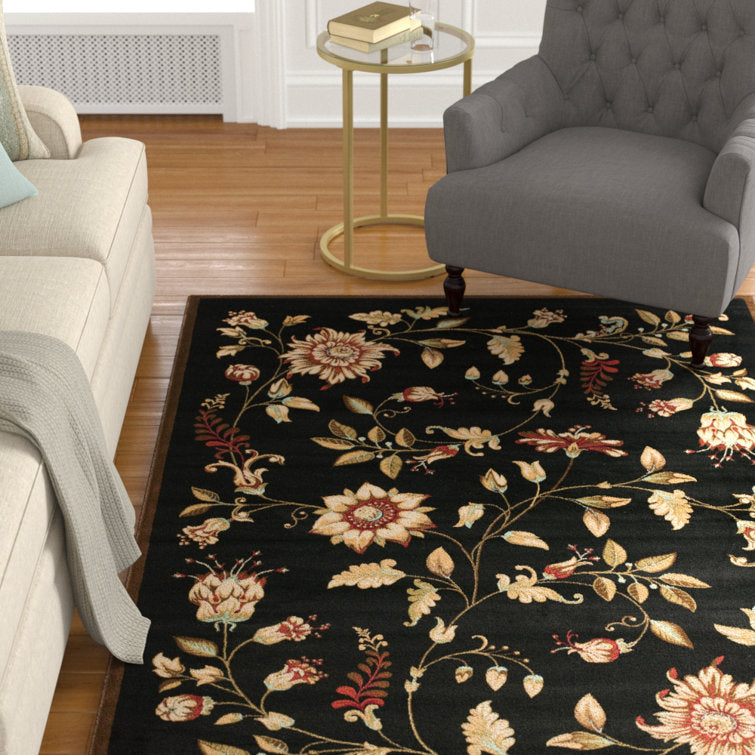 Tapis Carolane noir 2,67 m x 3,66 m