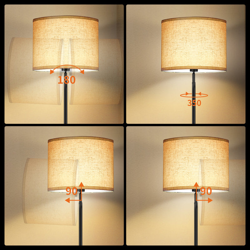 Alexxes 63'' Traditional Floor Lamp with Remote Control