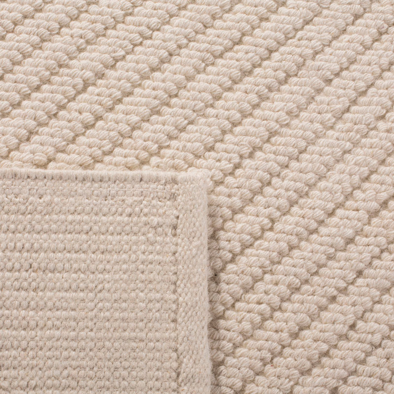 Brookneal hand-woven flat-woven ivory wool and cotton rug 9x12