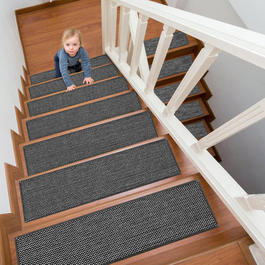 Marches d'escalier antidérapantes Robinswood pour l'intérieur (Lot de 15)